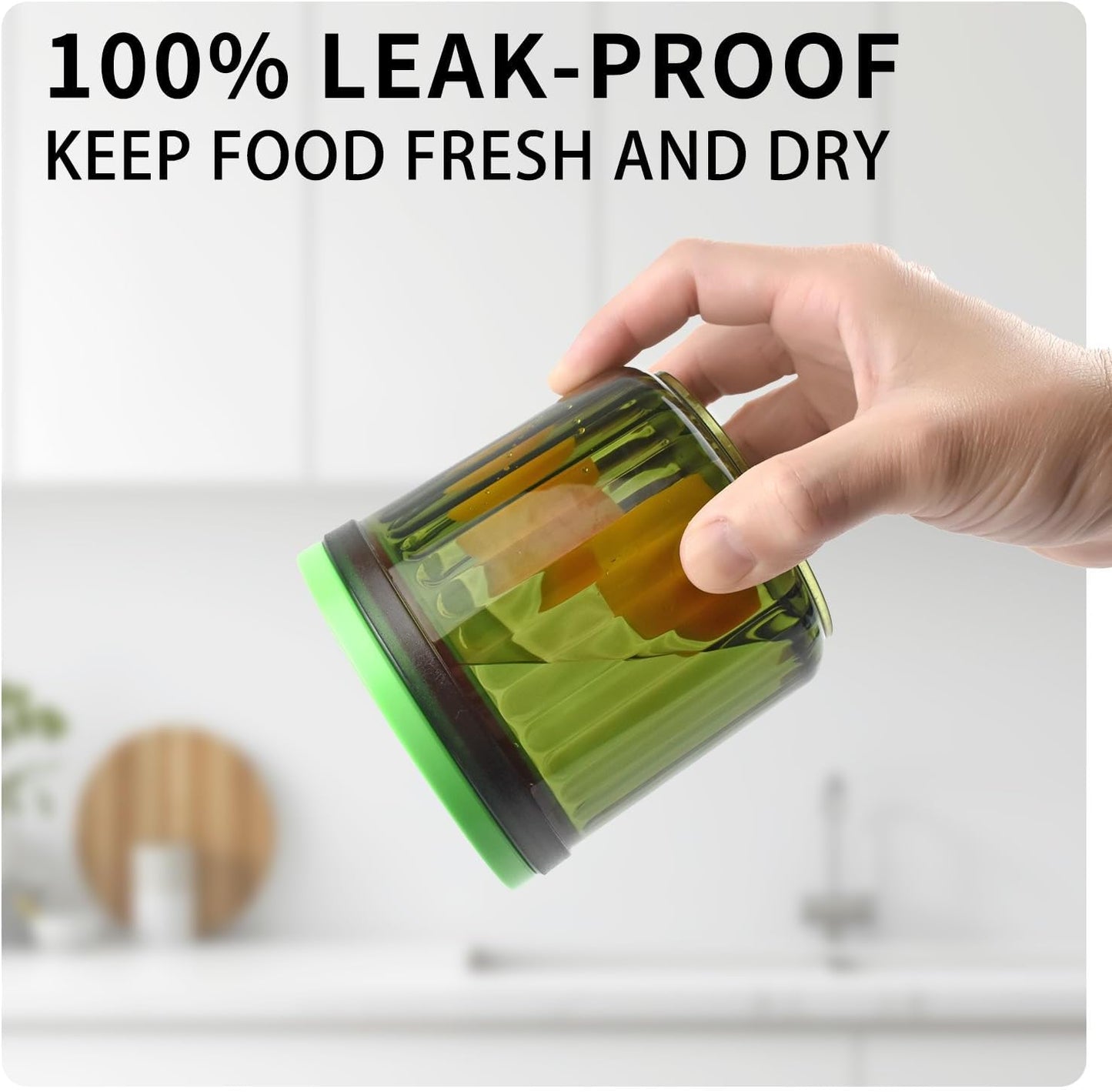 Airtight Food Storage Containers BPA-Free Stackable Air Tight Kitchen Pantry Organization Canisters Ideal for Storage Cereal Snack Flour Sugar Coffee Spaghetti (6pcs)