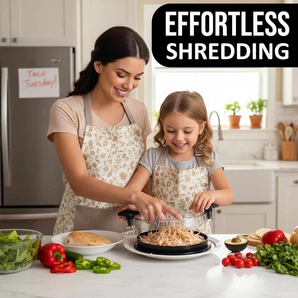 Chicken Shredder Tool Twist Large, Meal Prep, Save Time Chicken Breast Shredder Tool Twist, Meat Shredder Twist, Anti-Slip BPA Free, Shred Meat Fast, Kitchen Gadget, Shredded Chicken, Chicken Shredded