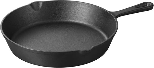 Cast Iron Skillets Non-Stick Frying Pans Griddle Egg Pan Round Indoor/Outdoor,Stove, BBQ, Grill Cookware，8 Inch