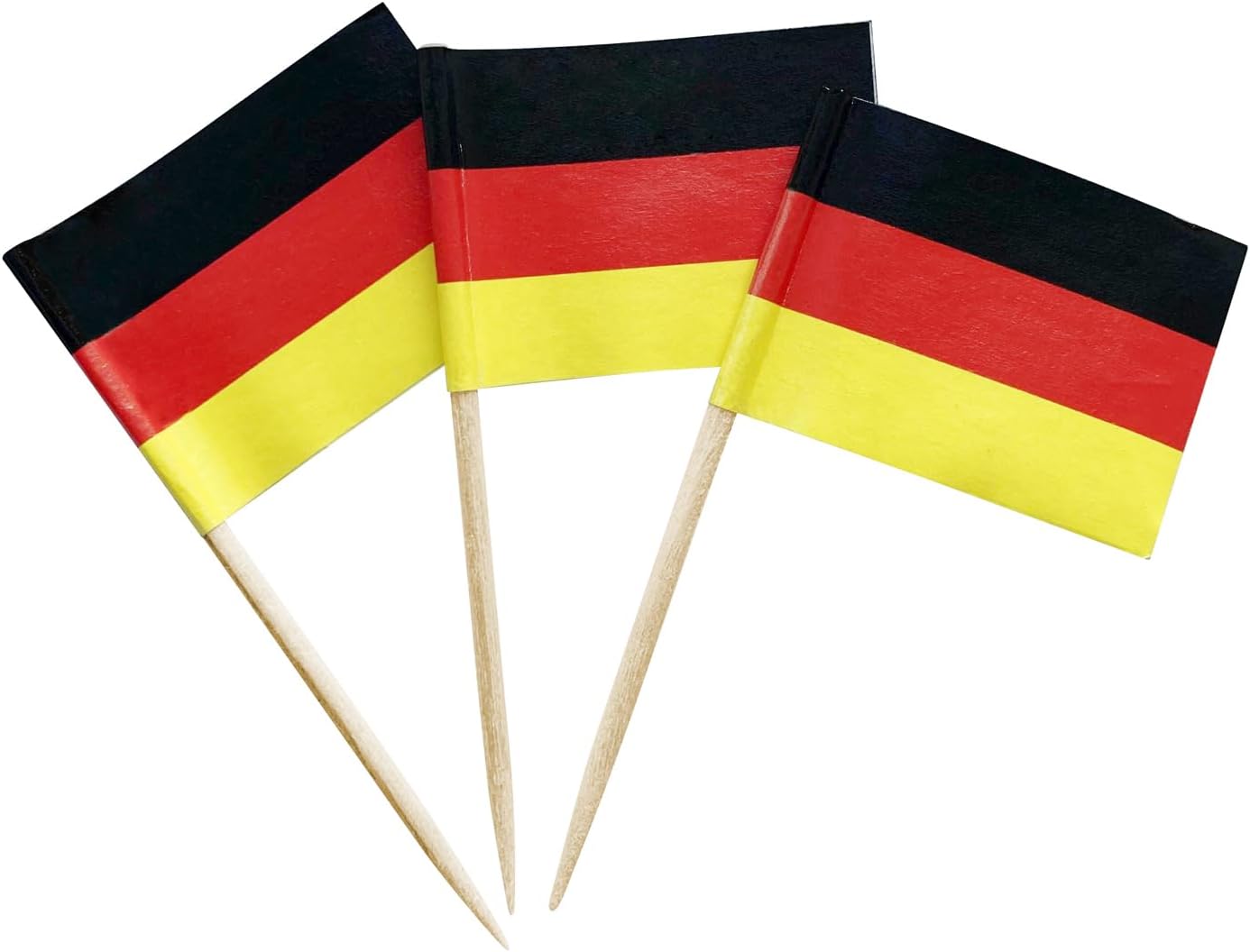 100 Pcs Germany Toothpick Flag German Small Mini Cupcake Topper Flags