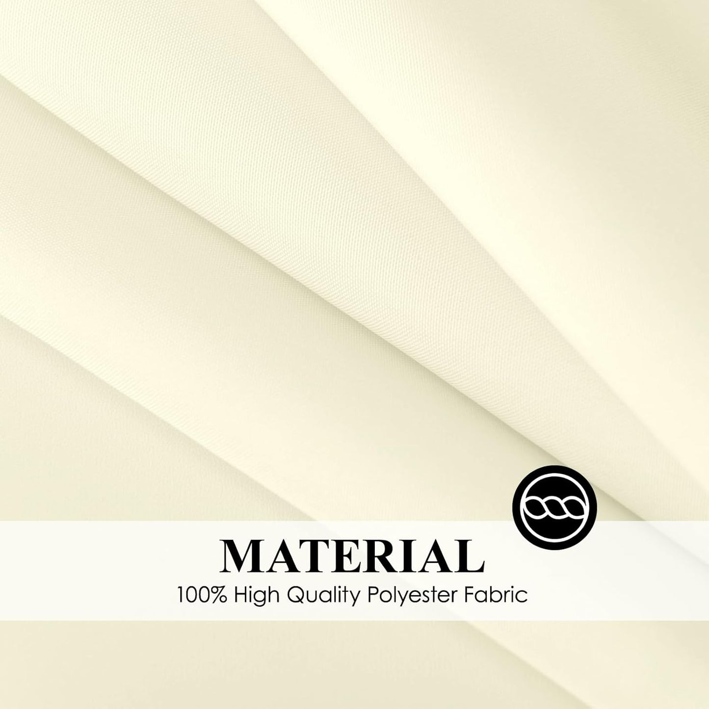 Rectangle Tablecloths 90x132 Inch 2 Pack Ivory Tablecloth Washable Decorative Linen Polyester Table Cloths for Dining Table Banquets Buffet Parties and Wedding