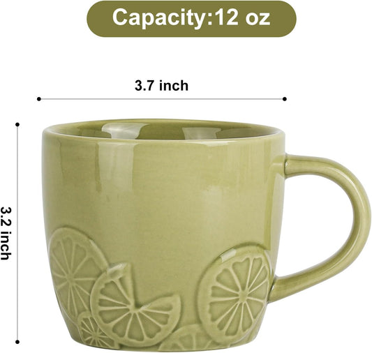 Hamster Ceramic Cup Hidden 3D Animal Inside Mug,Cute Cartoon Handmade Figurine Mug,Christmas Birthday Surprise for Friends Family or Kids (Sage Green Hamster)