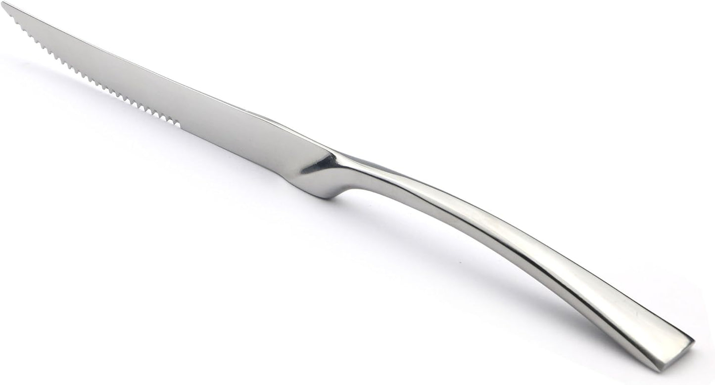 5-Piece 18/10 Stainless Steel Serrated Steak Knife Flatware Set, Service for 1