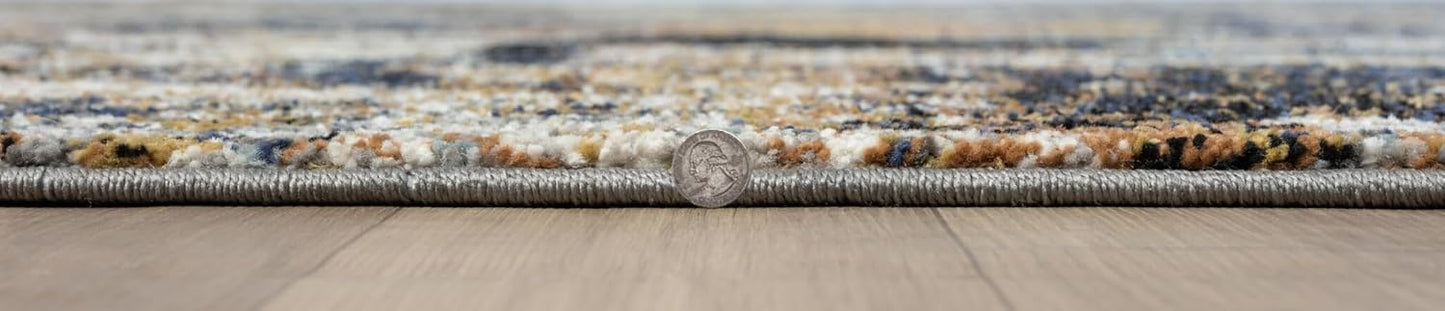 Keen Home Design Area Rugs - 3x5 Non-Shedding, Abstract Rugs for Kitchen, Living Room, Bedroom, Dining Room, Entryway - Size: 3' x 5', Multi