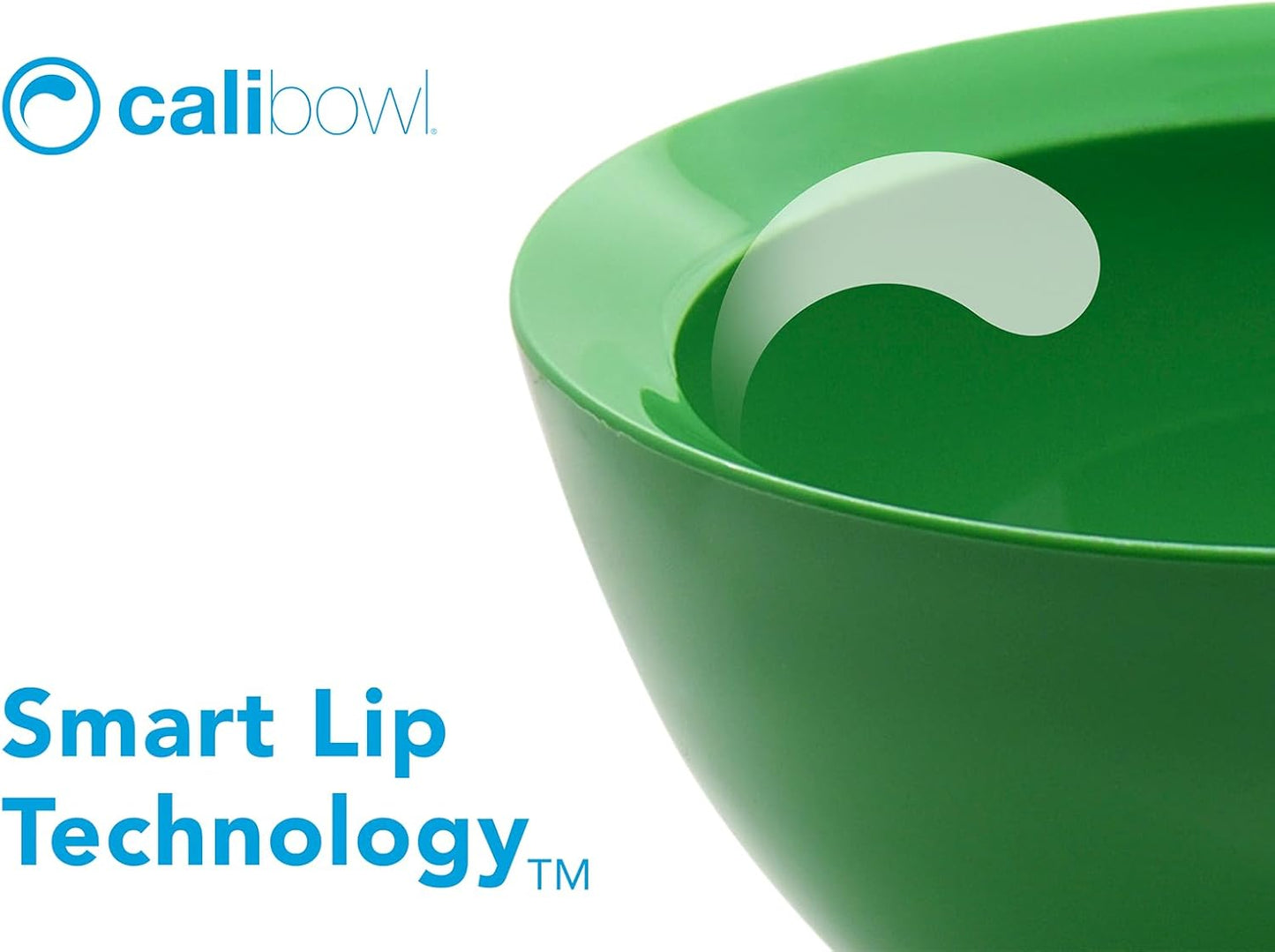 Large Non-Spill Plastic Bowl Set - 28oz Reusable Kitchen Bowls with Concave Inner Lip and Non-Slip Base - For Cereal, Soups, Mixing and Serving - Set of 4 - Seagrass Green