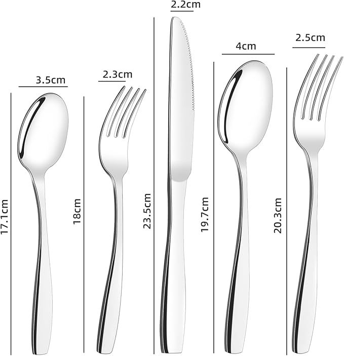 Ggbin 40-Piece Stainless Steel Flatware Set, Service for 8