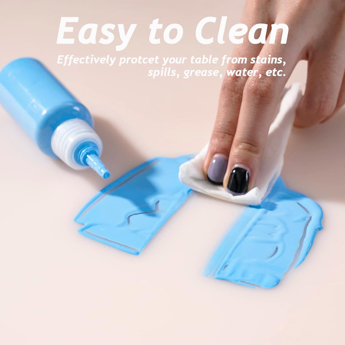 Extra Large Silicone Mat 36" x 24" Place Mats, Heat Resistant Mat for Kitchen Countertop Protector, Thick Placemats Washable Silicone Mats for Kitchen Counter Mat Dining Table Mat, Translucent, Sapid