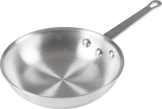 Winco Commercial-Grade Aluminium Fry Pan/Skillet, Natural Finish, 8"