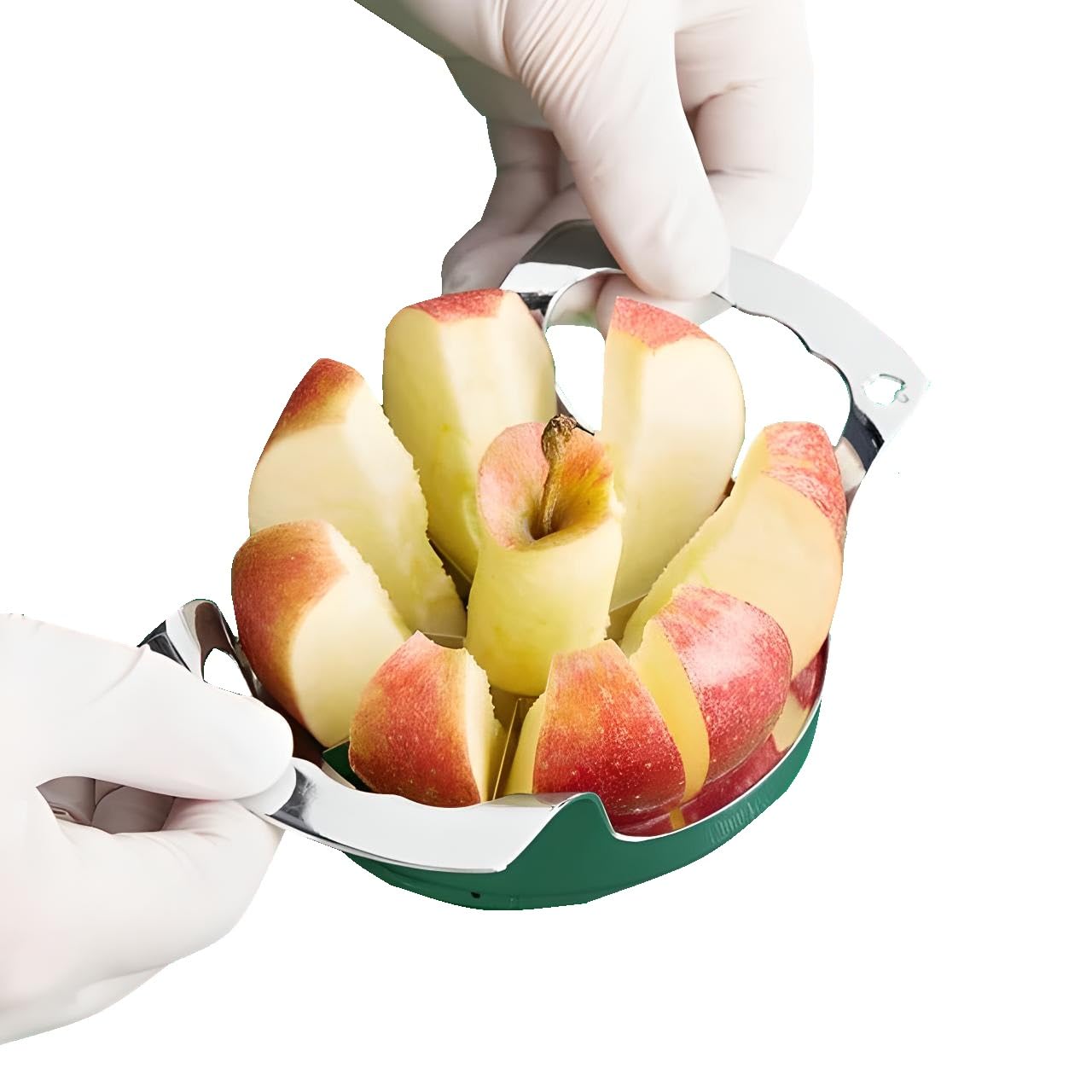 OCS Parts Pro Series 8 Slice Apple Corer Slicer with Handles | Slicer, Corer, Divider Cutter Easily Cuts Even Apple and Fruit Slices for Home or Commercial Kitchens