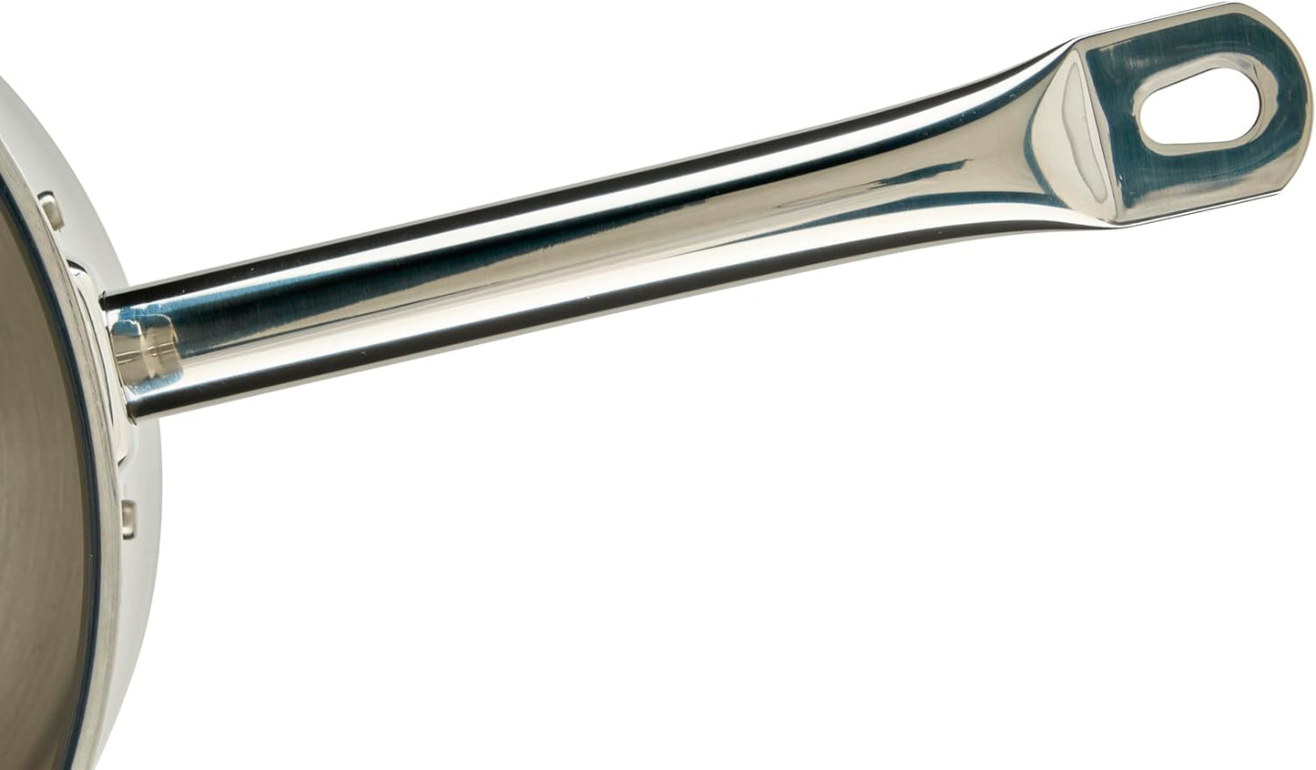 Winco Heavy-Duty Stainless Steel Sauce Pan with Cover and Helper Handle, 7.5 Quart