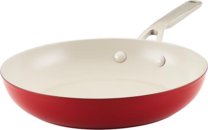 KitchenAid Hard Anodized Ceramic Nonstick Frying Pan/Skillet, 10 Inch - Empire Red