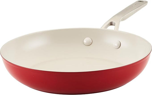 KitchenAid Hard Anodized Ceramic Nonstick Frying Pan/Skillet, 10 Inch - Empire Red