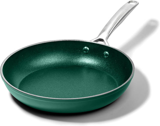 Granitestone Frying Pans Nonstick 10 Inch, Emerald Green Pan for Cooking, Non Stick Frying Pans Skillet for Eggs, Omelette, Non Stick Fry Pans, PFOA PFOS Free, Oven & Dishwasher Safe