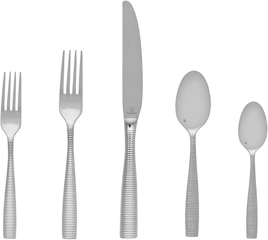 Fortessa 5pps-103-20PC Ringo Flatware 20 Piece Place Setting, Polished Stainless