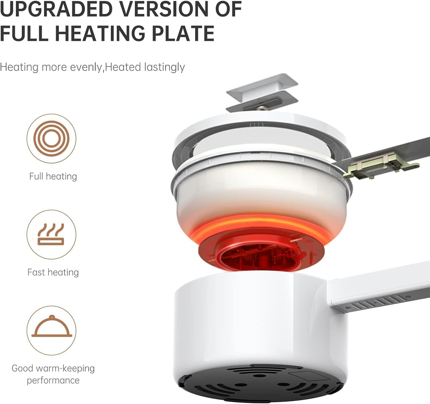 Hot Pot Electric, 1.5L Ceramic Glaze Non-stick Mini Electric Pot, Portable Electric Hot Pot for for Steak, Egg, Fried Rice, Ramen, Oatmeal, Soup with 2 Power Adjustment, dorm room essentials