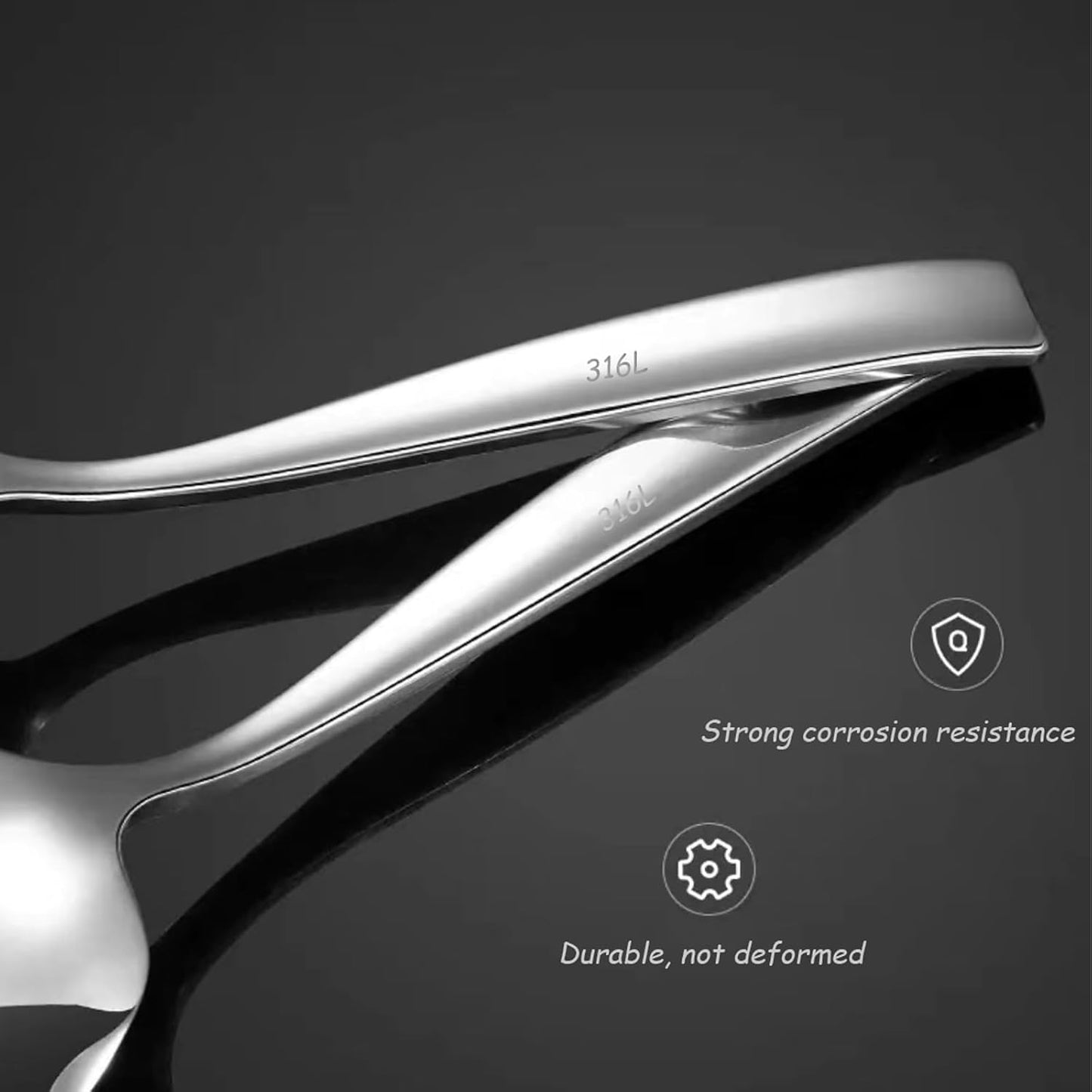 316L stainless steel Heavy Duty Square head Buffet Serving Spoons, Extra Large,1-Piece Set