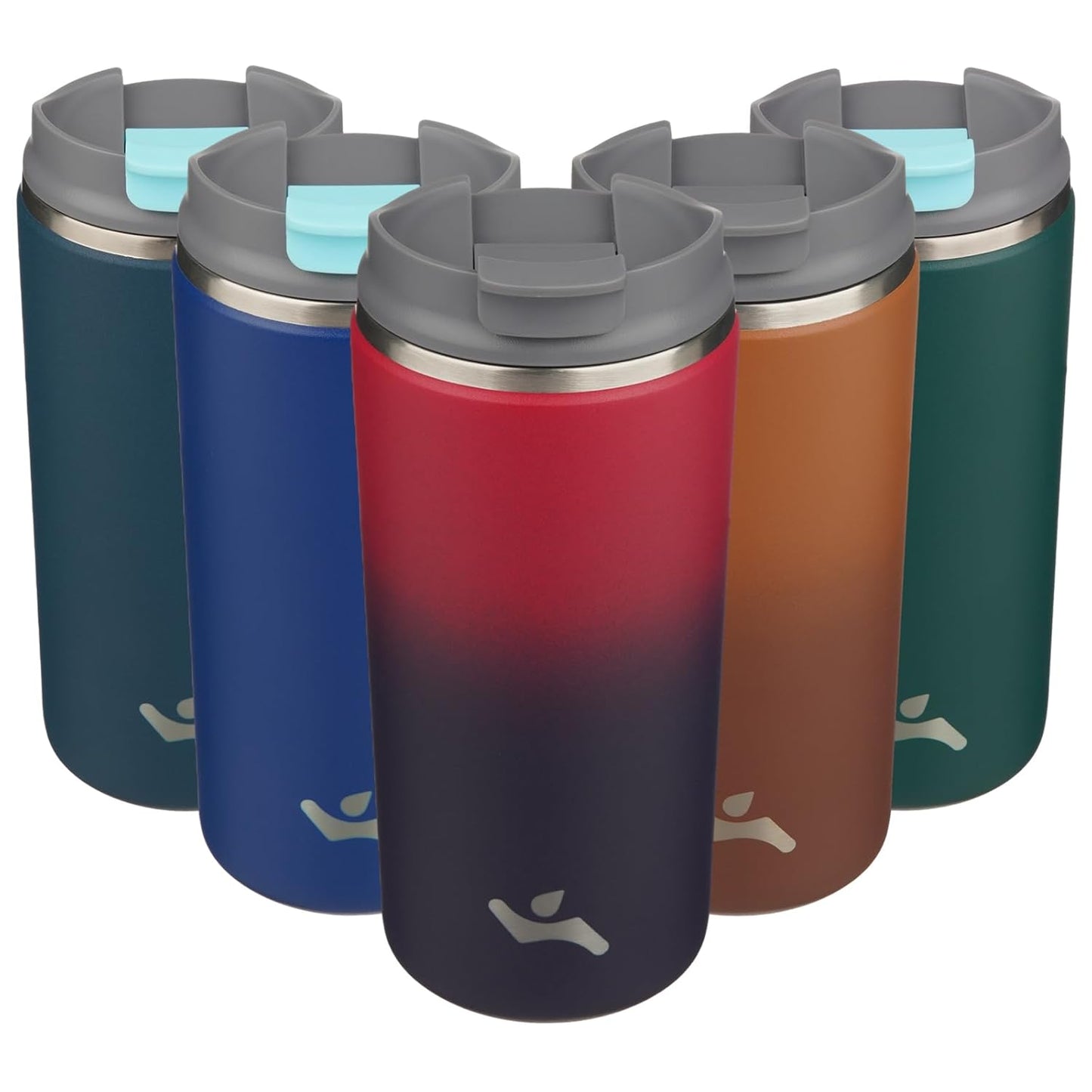 Tumbler with Lid, 12 oz Travel Coffee Mug Double Wall Vacuum Stainless Steel Thermal Metal Cup Insulated Water Bottle,Rosy Red