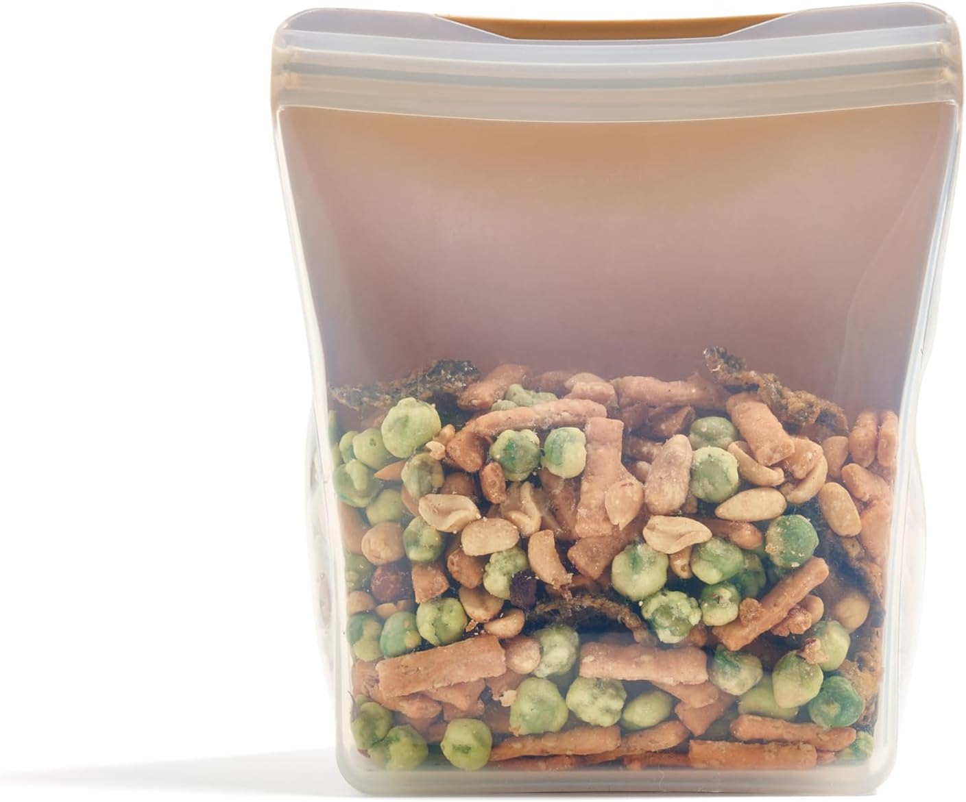 W&P Porter Silicone Reusable Storage Bag, Sandwich (36oz Stand-Up), Oat, Food Storage Container, Microwave and Dishwasher Safe, Easy Cleaning