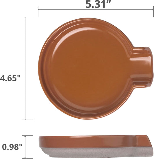 Oscar Ceramic Spoon Rest Minimalist Drip-Free – Heat-Resistant Utensil Holder for Stove, Countertop, or Coffee Bar – Glazed Stoneware Kitchen Spoon Tray – Dishwasher Safe – 5 Colors