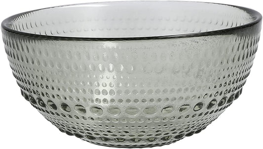 Fortessa Jupiter Vintage Glassware Collection 5 Inch Cereal Salad Dessert Snack All-Purpose Bowl 6 Pack, Smoke Gray, 14 Ounce (6 Pack)
