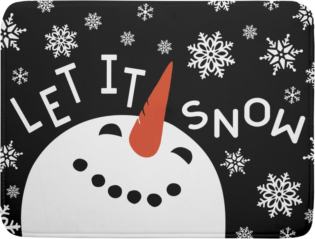 Winter Snowman Dish Drying Mats for Kitchen Counter 18×24 Inch Christmas Snowflake Let It Snow Large Microfiber Drying Mat Kitchen Accessories Dish Rack Mat Drainer Pad Washable Absorbent