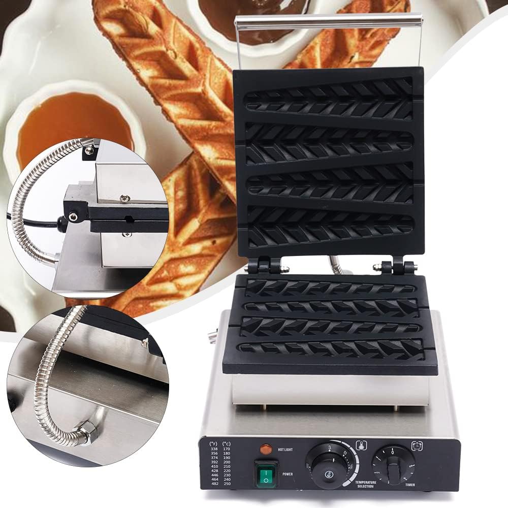 4 Grid Kitchen Stick Waffle Maker, Christmas Tree-Shaped Stainless Steel Non-Stick Coating Electric Flip Waffles Machine for Restaurant Snack Bar Home,110V (4 Grid Waffle Maker)