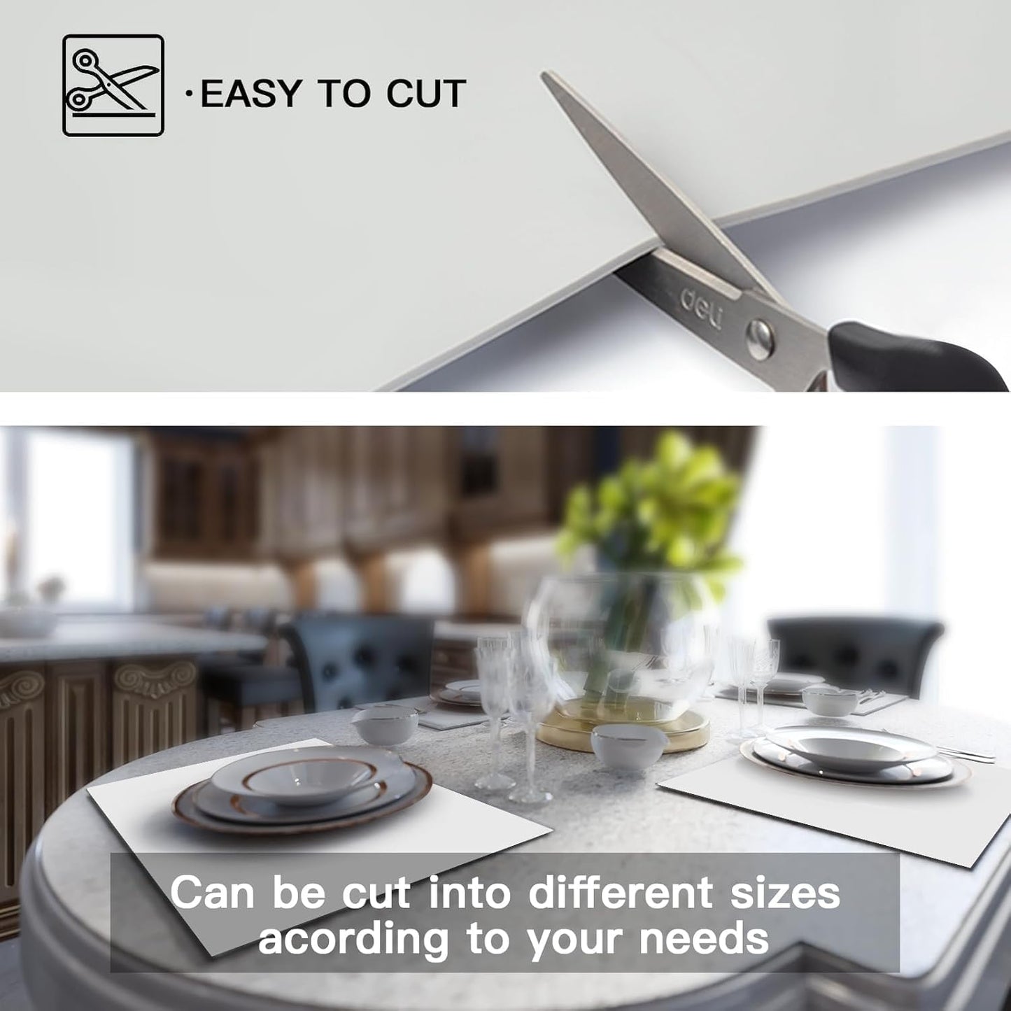 Silicone Mats for Kitchen Counter, 48"x32" Largest Heat Resistant Mat Kitchen Island Waterproof Countertop Protector Mat Nons-slip Extra Large Counter Mat, Dark Green