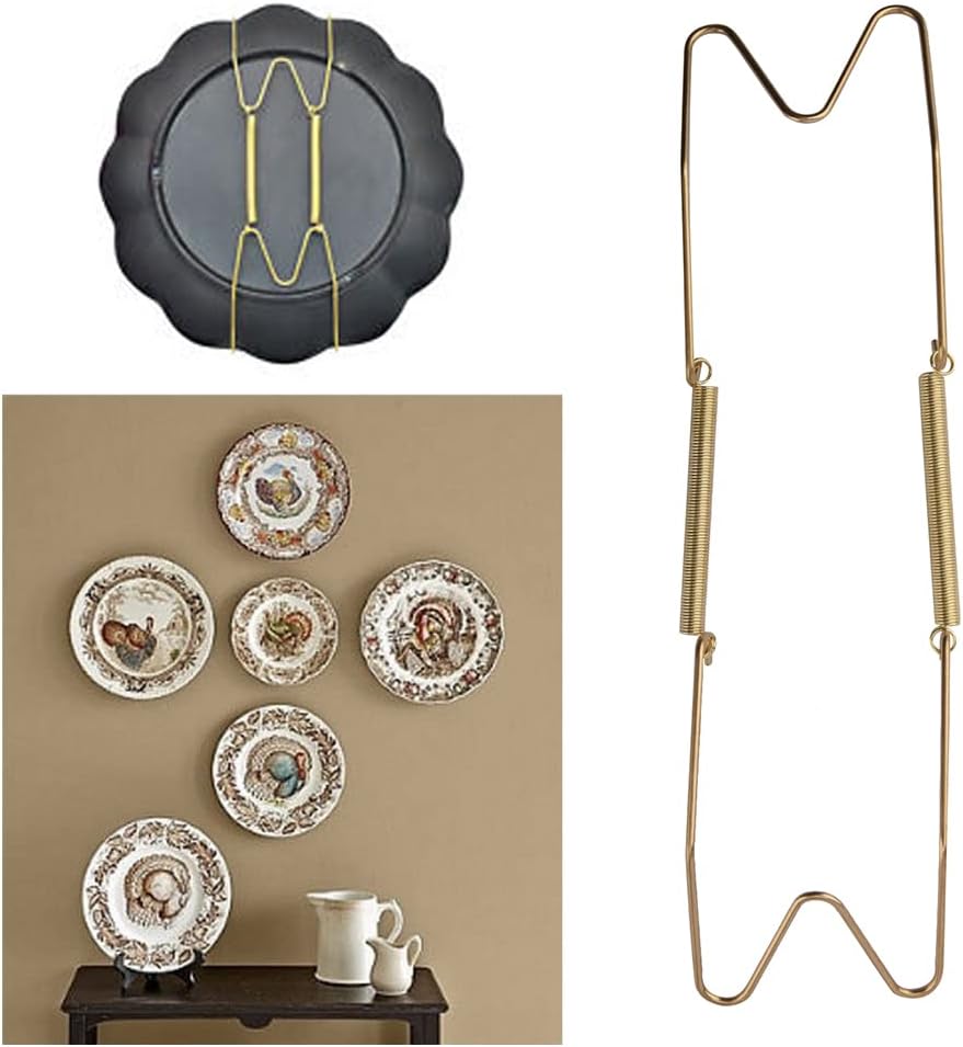 8 10 12 14 16Inch Plate Hangers for Walls Plate Dish Hangers Stainless Steel Decorative Invisible Plate Hangers Holder, Wall Hooks Home Decor (size:14in)