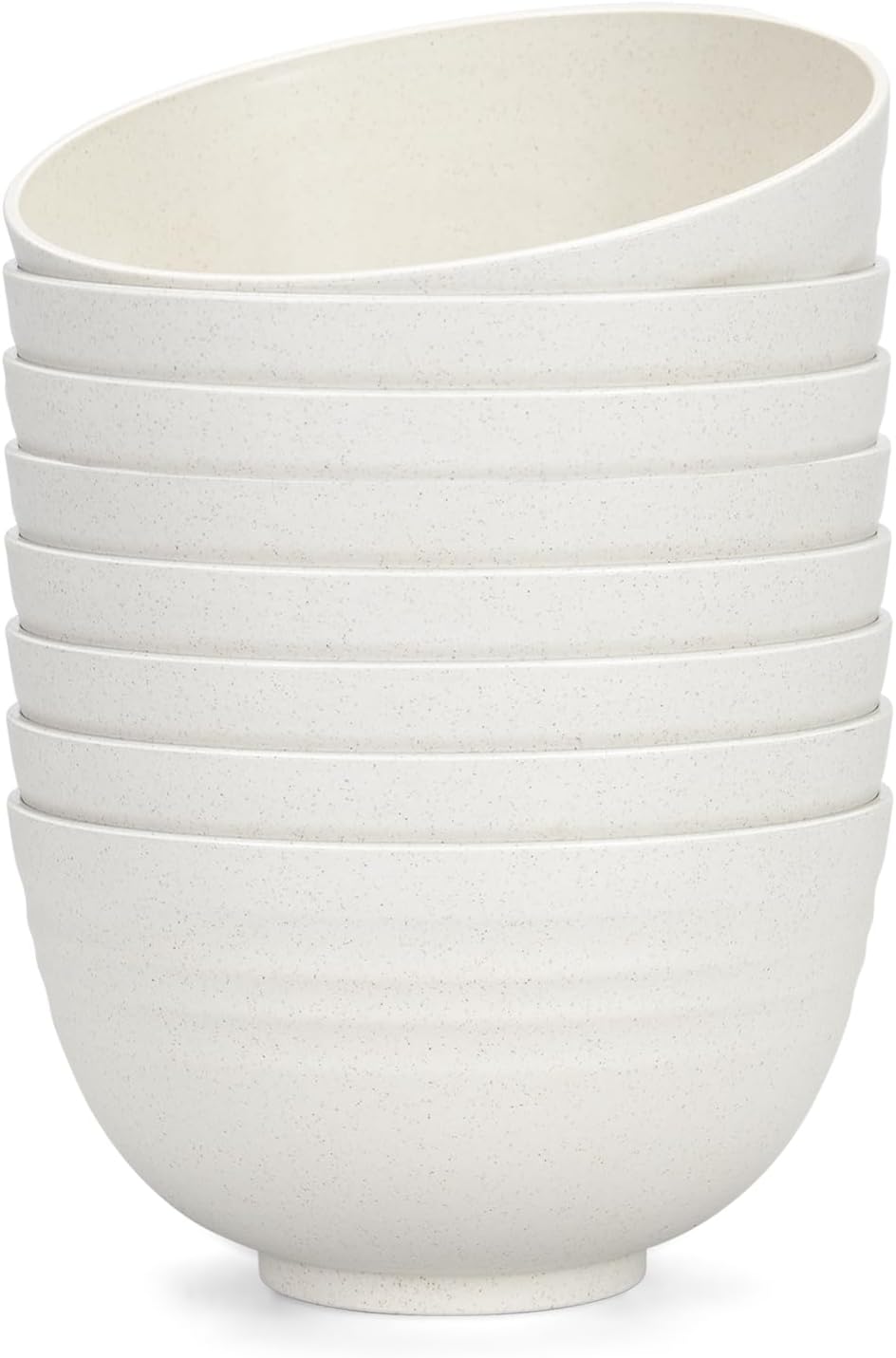 Homestockplus 24 Oz Unbreakable Cereal Bowls Set of 8 - Microwave & Dishwasher Safe Wheat Straw Fiber Bowls for Soup, Rice, Salad - Eco-Friendly and Robust 【Non Ceramic】