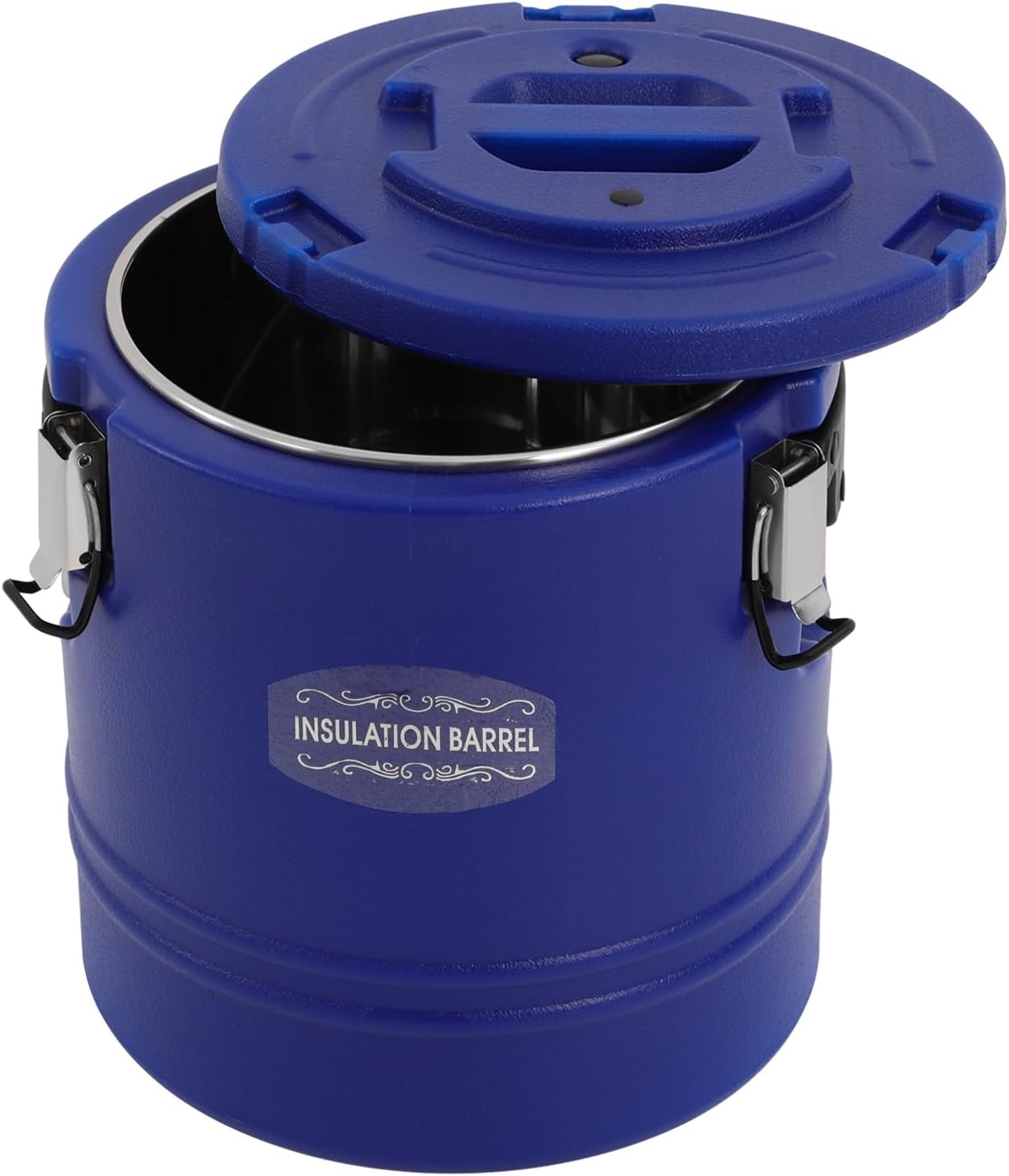 DYNAMI Large Insulated Food Container, Portable Commercial Food Warmer Insulated Soup Container Cold Hot Box for Catering,Stainless Steel Inner Liner, Sealed and Leak-proof (Blue, 4 Gal)