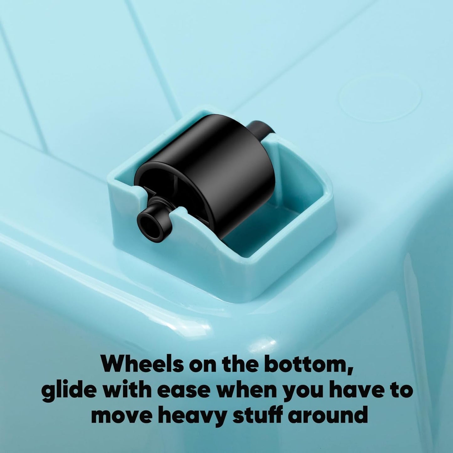 Nazhura 72 Quart Plastic Storage Bin, Stackable and Nestable Storage Boxes with Lids and Secure Latching Buckles, Large Storage Container (Blue, 72Quart-6Pack)