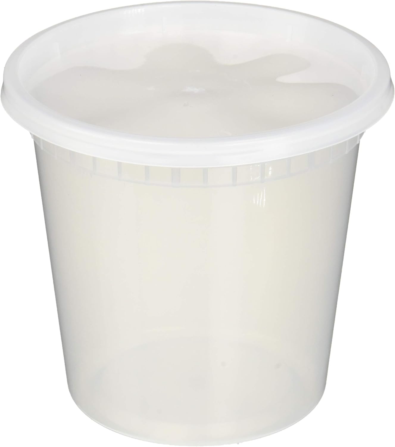 EDI [24 OZ, 25 Sets] Plastic Deli Food Storage Containers with Airtight Lids | Microwave-, Freezer-, Dishwasher-Safe | BPA Free | Heavy-Duty | Meal Prep | Leakproof | Recyclable