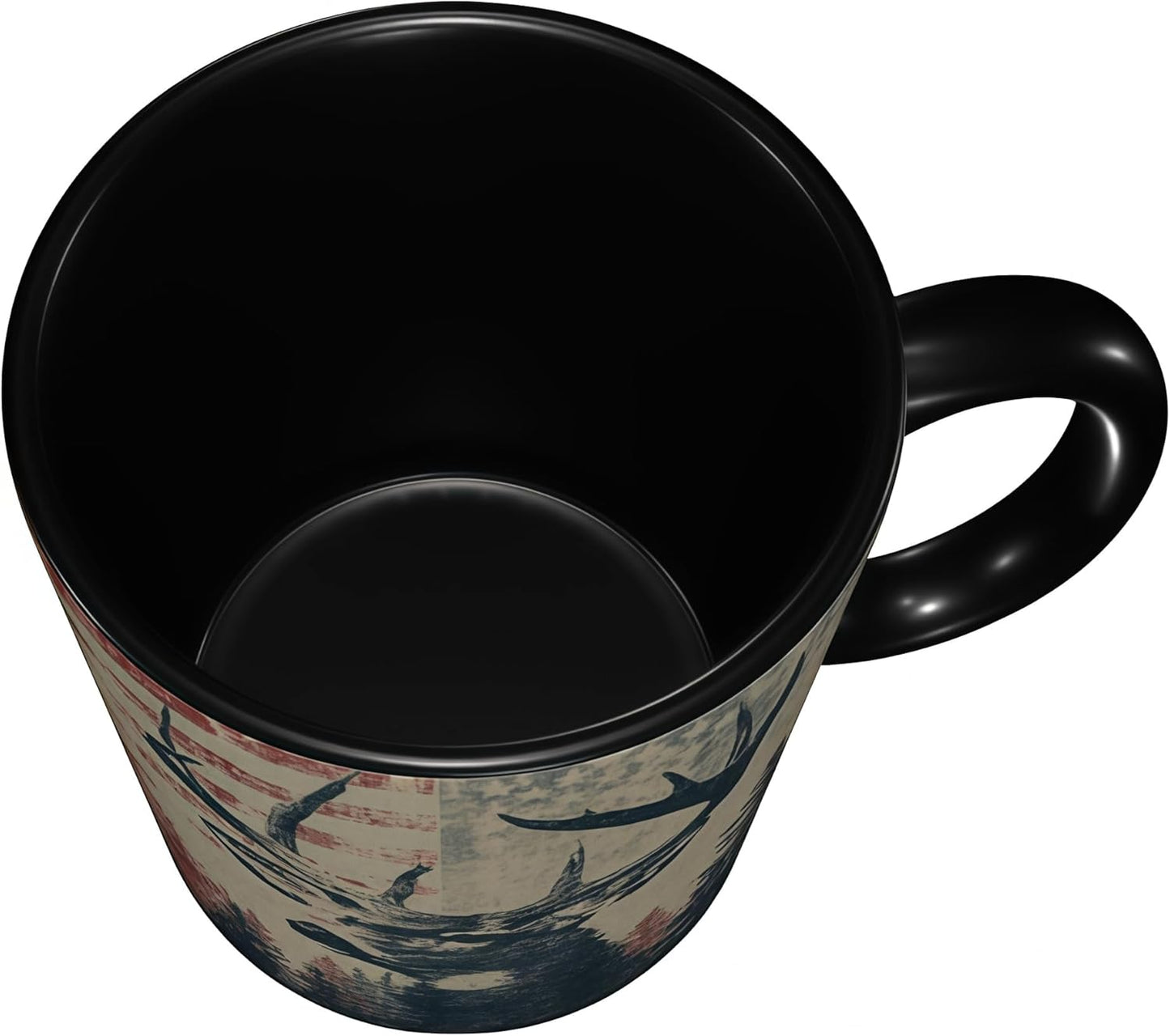 FyLybois Deer Coffee Mug Ceramic Coffee Cup with Handle Microwave Safe for Home or Office Gifts for Women and Men