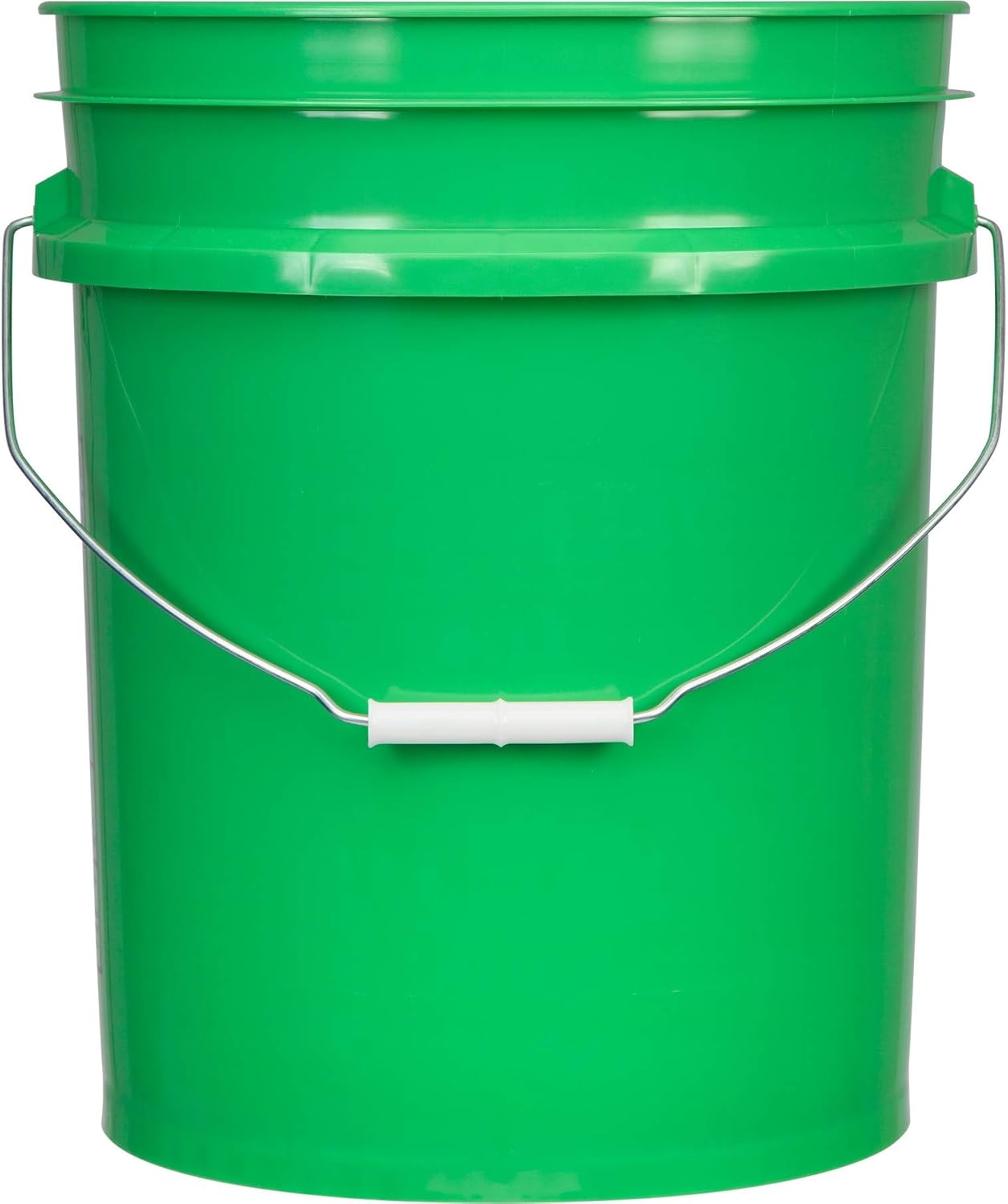 House Naturals 5 Gal Plastic Buckets Food Grade BPA Free Made in USA pails with Screw On Gasket Lids - Pack of 3 - Yellow Green Red