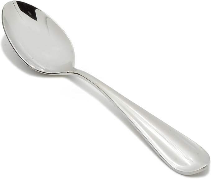 Fortessa Forge 18/10 Stainless Steel Flatware Serving Spoon, 10-Inch