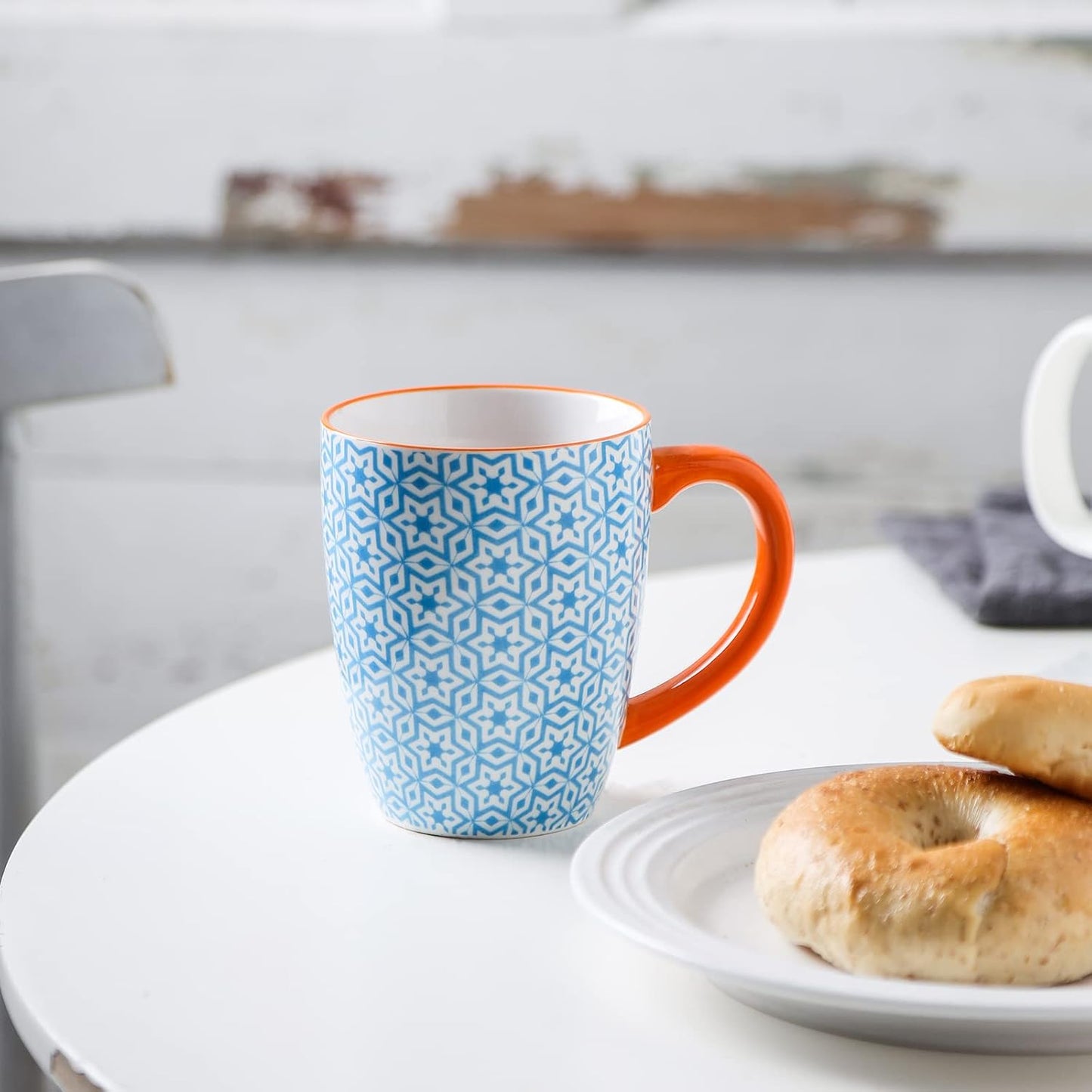 Selamica 16 oz Porcelain Coffee Mugs Set of 6, Coffee Cups Ceramic With Handle, Dishwasher, Oven, Microwave Safe, Assorted Colors