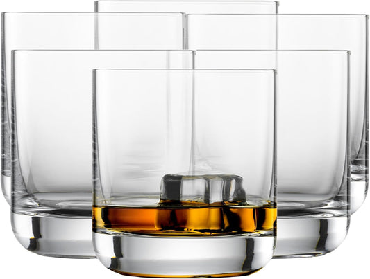 SCHOTT ZWIESEL Convention Whiskey Glass (Set of 6), Old Fashioned Tumbler for Whiskey, Dishwasher-Safe Machine-Made Tritan Crystal Glasses, Made in Germany (10 Ounce)