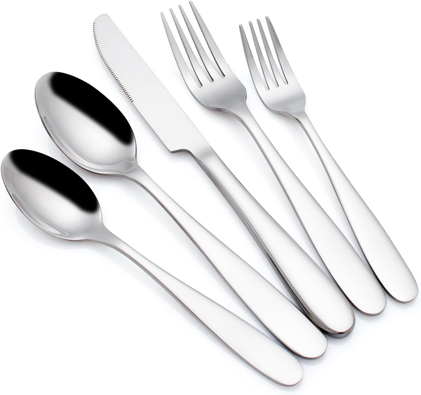 Silverware Set, CITESANA 20-Piece Heavy Duty Mirror Polished Stainless Steel Flatware Set Cutlery Set Flatware Service for 4