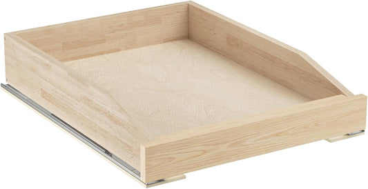 ROOMTEC Pull Out Cabinet Organizer with Soft Close, 16-1/2" W x 21" D, Pull Out Cabinet Drawer for Kitchen cabinets, Pull Out Cabinet Shelf, Finished, Bottom Assembly