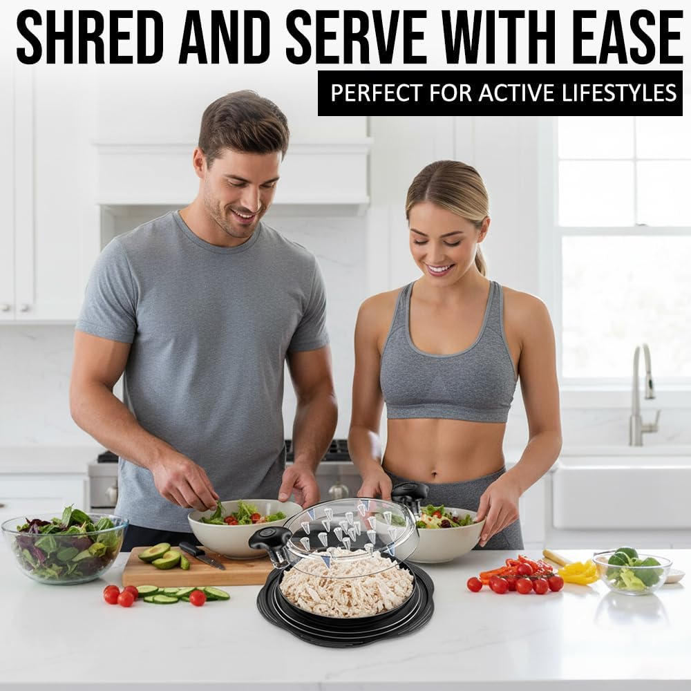 Chicken Shredder Tool Twist Large, Meal Prep, Save Time Chicken Breast Shredder Tool Twist, Meat Shredder Twist, Anti-Slip BPA Free, Shred Meat Fast, Kitchen Gadget, Shredded Chicken, Chicken Shredded