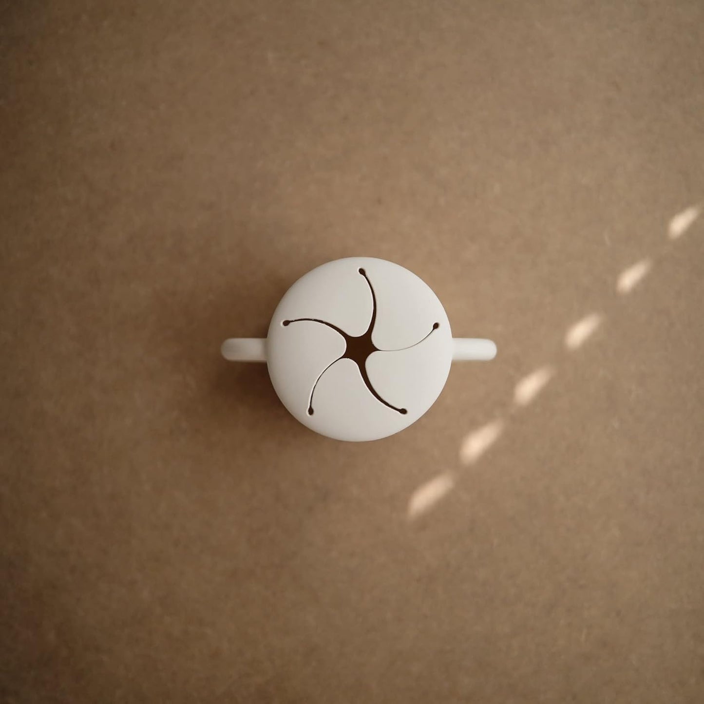 mushie Silicone Snack Cup | Spill Proof Food Container for Toddler and Baby (Ivory)