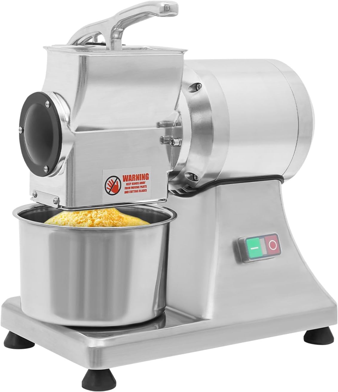 Commecial Electric Cheese Grater For Block Cheese, 550W Electric Cheese Shredder Machine 88lb/H Production, Automatic Cheese Grater Stainless Steel Cheese Grating Machine
