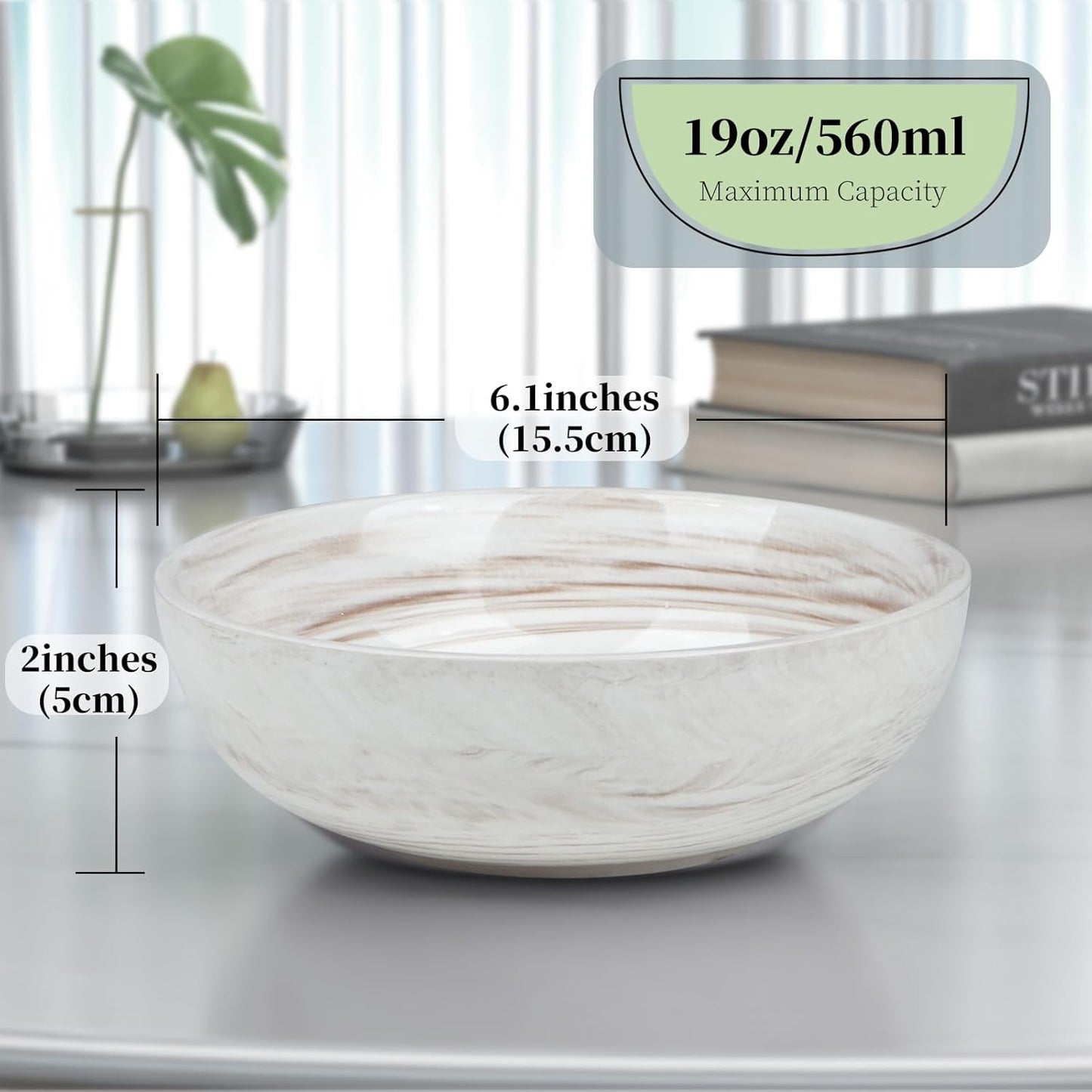 Marble-patterned Ceramic Candy Dish Small Candy Bowl for Office Desk Modern Home Decor Decorative Bowl, Brown