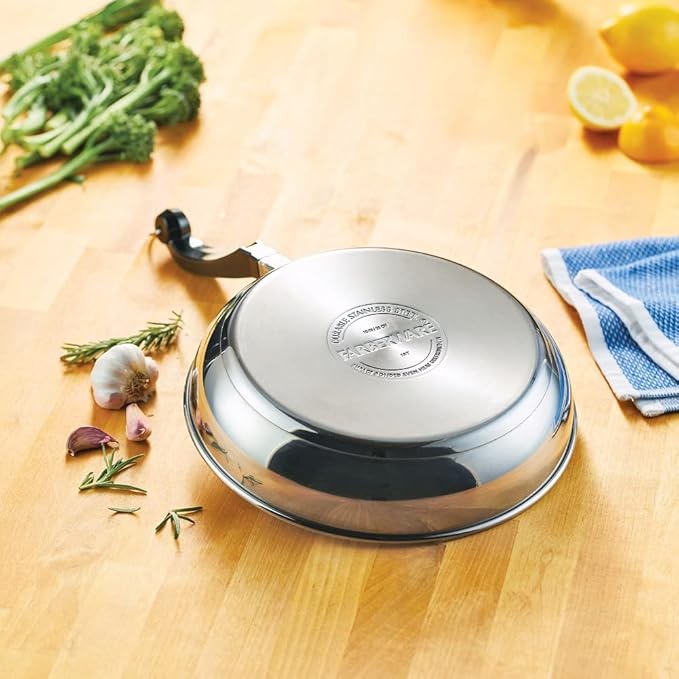 Farberware Classic Stainless Steel Cookware Pots and Pans Set, 15-Piece,50049,Silver