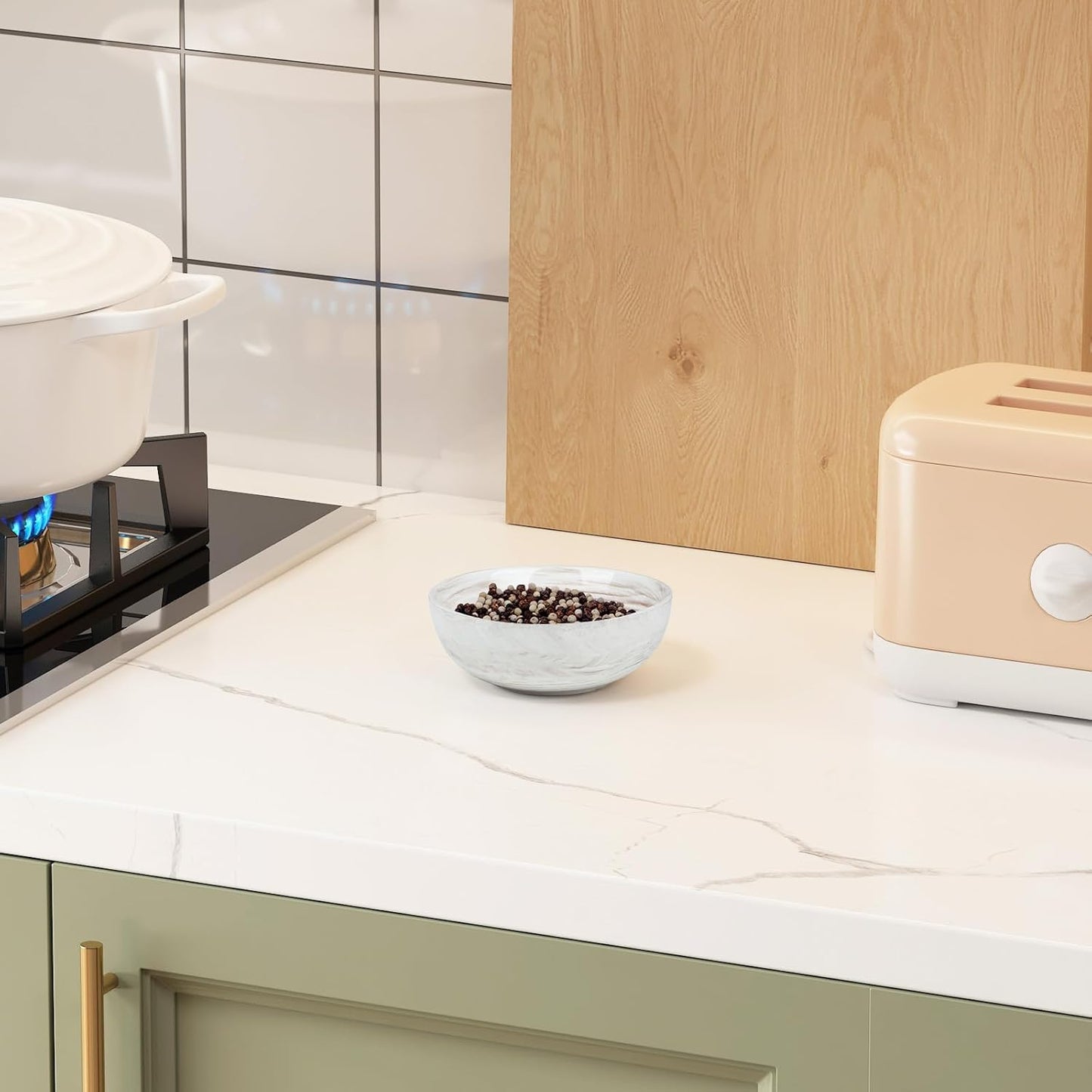 Marble-patterned Ceramic Candy Dish Small Candy Bowl for Office Desk Modern Home Decor Decorative Bowl, Brown