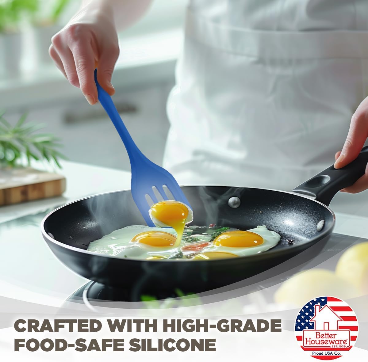 Better Houseware 5Piece Silicone Cooking Utensil Set, , Blue