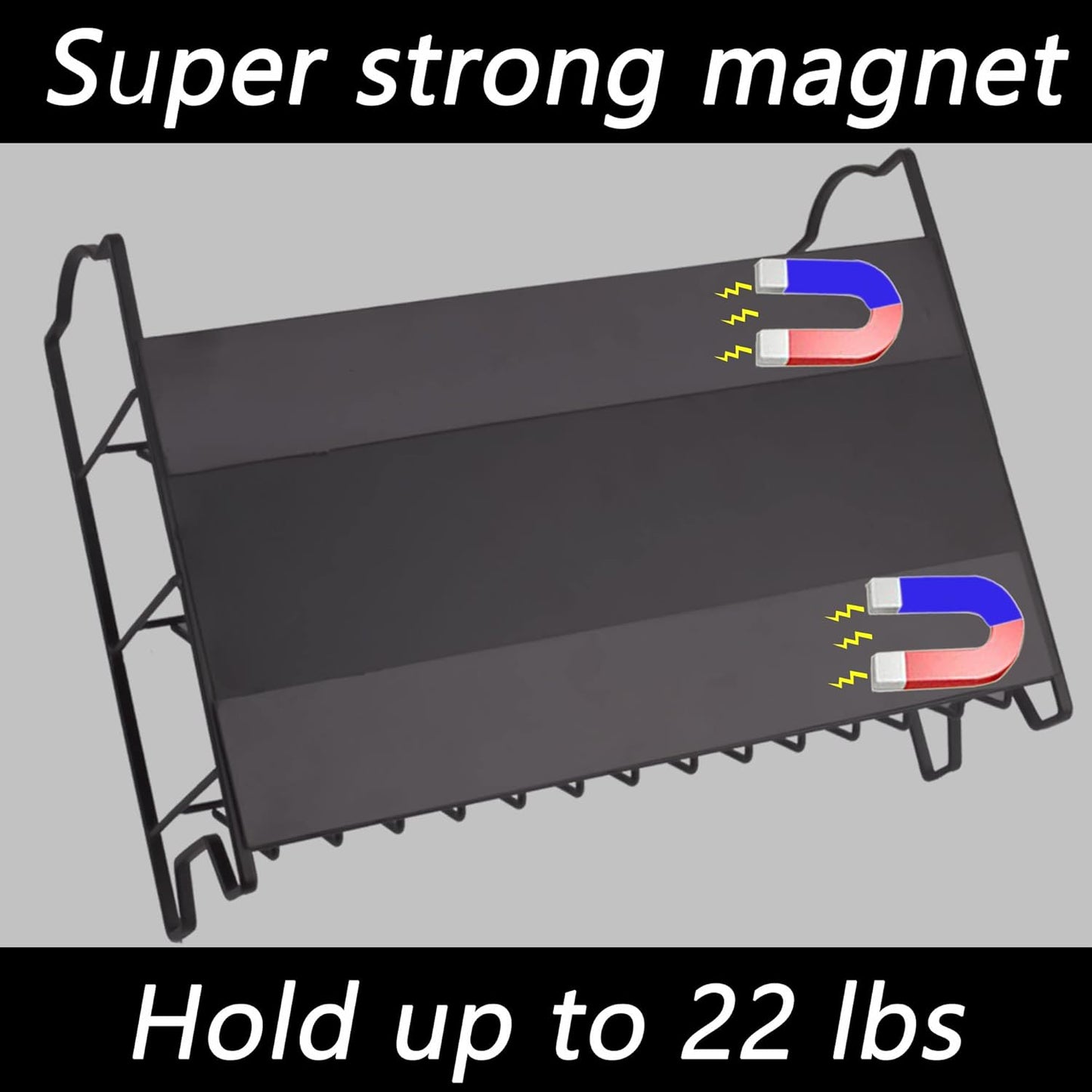 SWOMMOLY Magnetic Spice Rack for Refrigerator with 21 Spice Jars, 396 Spice Labels Set, 3 Tier Spice Rack Organizer for Cabinet, Countertop, Fridge, Pantry, Black