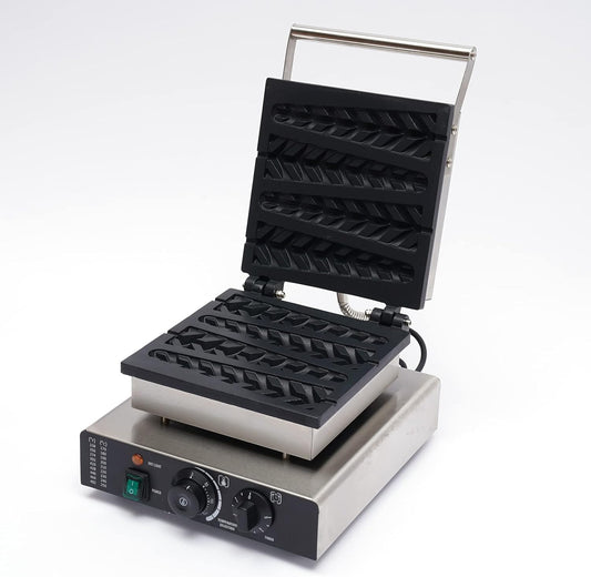 4PCS Electric Stick Waffle Pancake Maker,Non-stick Pancake Baker Machin,110v Rotated Muffin Maker Machine,Electric Muffin Maker Stainless Steel for Home Kitchen,control 50-300℃