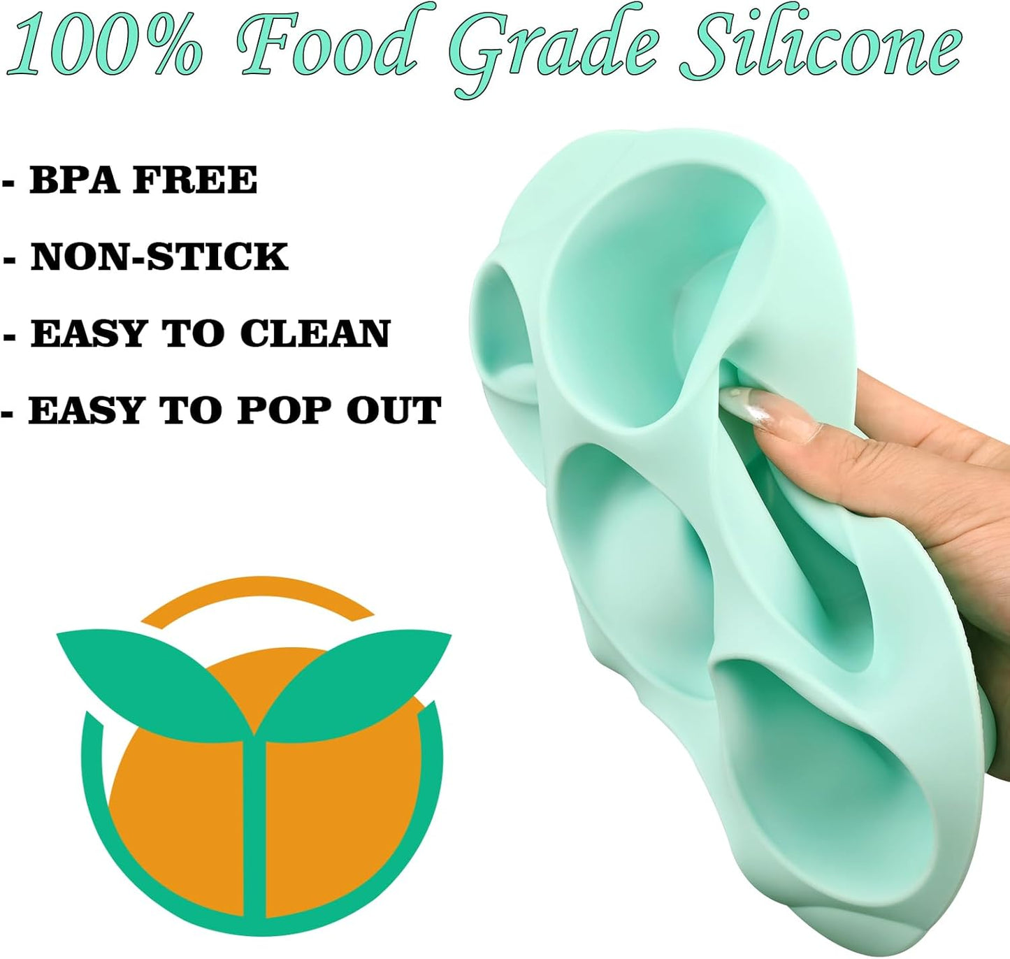 Sakolla 2 Pack Silicone Egg Bite Molds for Air Fryer, Nonstick 7 Cups Air Fryer Muffin Pan for Baking Egg Bite, Mini Muffins, Tart, Mini Cupcake and Quiche (Pink + Green)