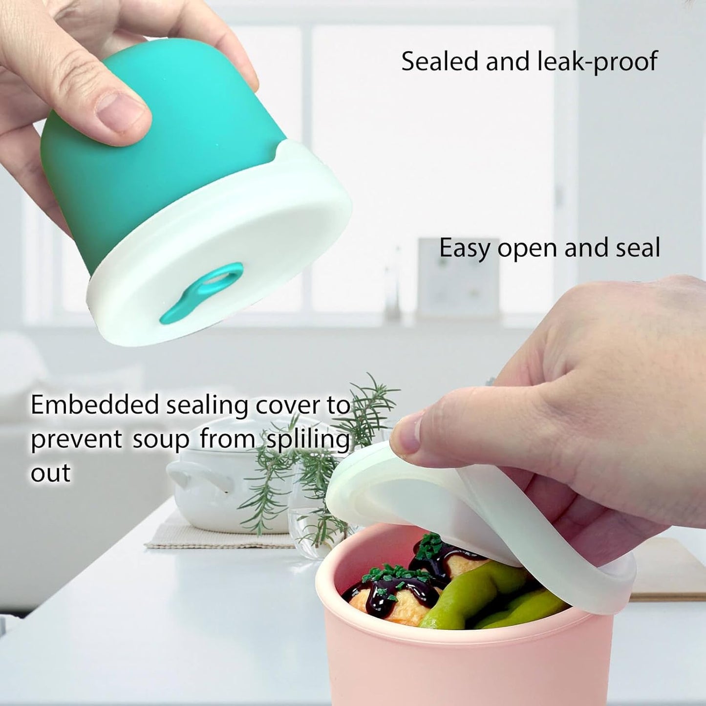 1-Cup Silicone Food Storage Containers with Lids, 4 Pack 8.5 oz Reusable Snack Fruits Containers Cups Leak Proof Soup Freezer Molds Small Lunch Box BPA Free for Kids Baby Daycare School Travel Baby